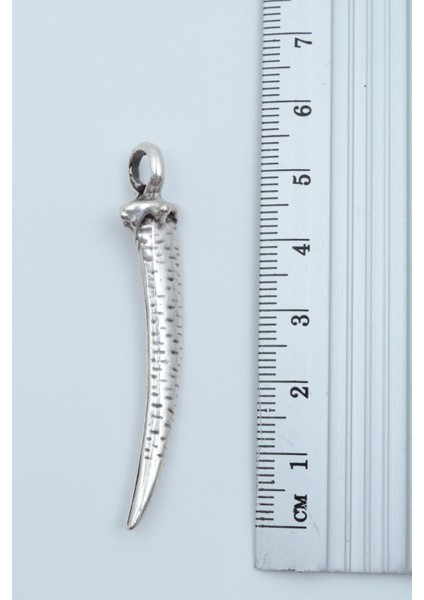 Fil Dişi Kolye Ucu - Antik Gümüş Kaplama - Kod:70 fiyatları