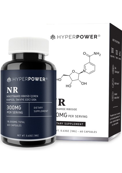 Nicotinamide Riboside (NR) 300 Mg 60 Kapsül NAD Öncüsü (Made In Usa)