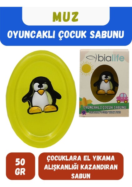 Muz Özlü El Yapımı Oyuncaklı Çocuk Sabunu