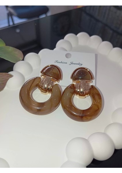 Kahverengi Özel Seri Küpe modelleri