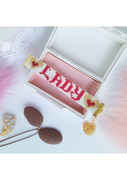 Kedi Köpek için Orijinal Miyuki Boncuklu Özelleştirilebilir İsimli Kolye / Takı