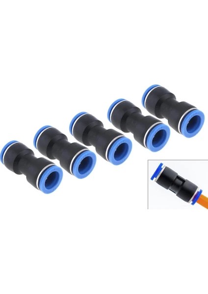 Pnömatik Düz Nipel 6 mm Paket 100 Adet