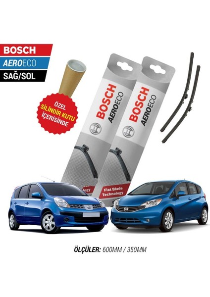Nissan Note 2008 Silecek Takımı Bosch Aeroeco