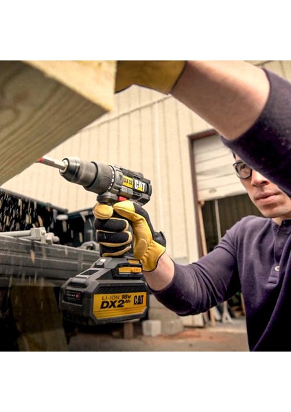 Cat DX12BC 18VOLT/2.0AH Li-Ion Tek Akülü Kömürsüz Profesyonel Şarjlı Darbeli Matkap