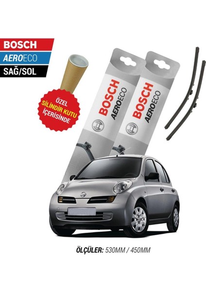 Nissan Micra 2007 Silecek Takımı Bosch Aeroeco