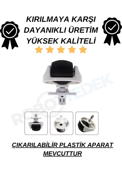 Roborock Q8 Max, Q8 Max Plus Uyumlu Beyaz Yedek Tekerlek
