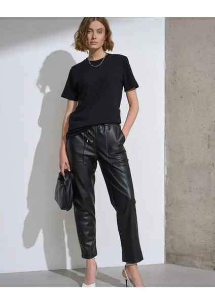 Unisex Oversize Geniş Kesim %100 Pamuk Yumuşak Dokulu Basic Bisiklet Yaka Siyah Tişört fırsatları