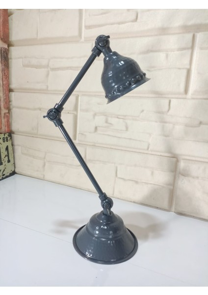 Metal Komidin Başı Masa Lambası Antresit (Koyu Gri)