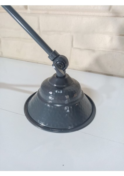 Metal Komidin Başı Masa Lambası Antresit (Koyu Gri)