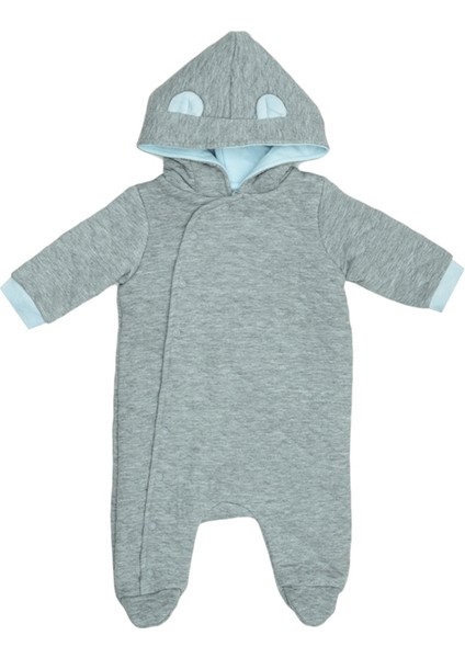 Mammaramma Winter Collection Dışı Içi Pamuklu Dolgulu Kışlık Astronot Tulum (Kozmonot Tulum) 6-9 Ay Gri