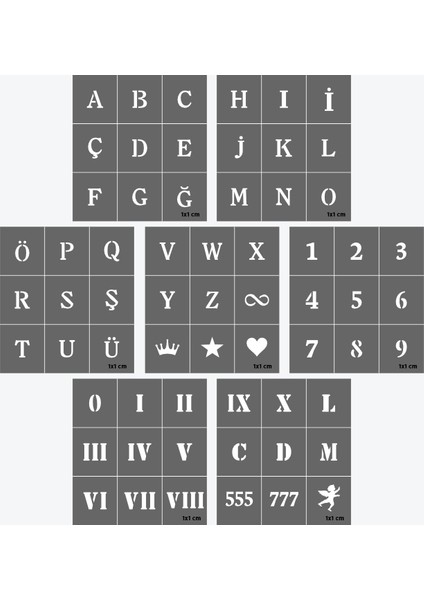 Klasik Font Dövme Şablon Seti fırsatları