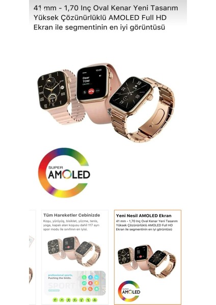 Mini G9 41 mm Gold Rose Kadın Akıllı Saat 3 Kordonlu Kuğu Taşlı Bileklikli Süper Watch fiyatları