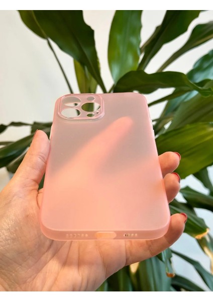 iPhone 13 Pro Max Pembe Mat Şeffaf Ultra İnce Yumuşak Silikon Kılıf modelleri