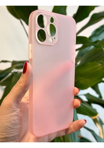 iPhone 13 Pro Max Pembe Mat Şeffaf Ultra İnce Yumuşak Silikon Kılıf fiyatları
