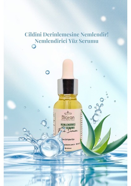 Nemlendirici Yüz Serumu - 20 ml | Saf ve Doğal Cilt Bakımı