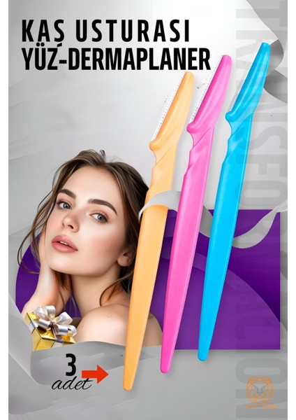 Kaş Şekillendirici Kaş Dermaplaner Yüz Usturası 3 Adet