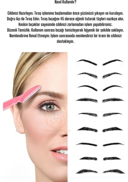 Kaş Şekillendirici Kaş Dermaplaner Yüz Usturası 3 Adet
