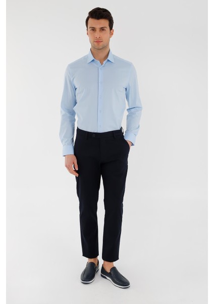 Lacivert Slim Fit Chino Pantolon