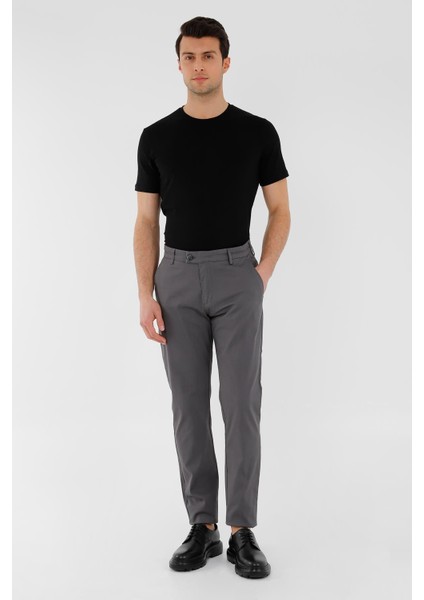 Antrasit Comfort Fit Chino Pantolon