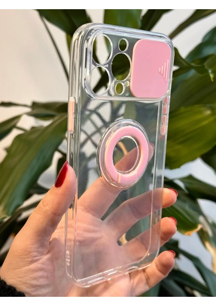 iPhone 13 Pro Max Şeffaf Pembe Kamera Korumalı Silikon Kılıf fiyatları