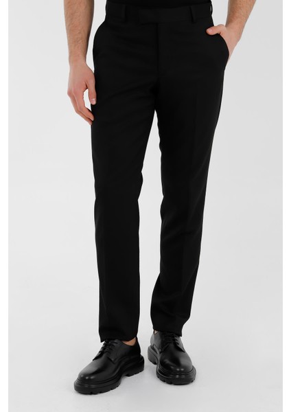 Siyah Comfort Fit Klasik Pantolon fiyatları
