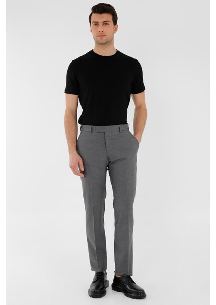 Gri Comfort Fit,klasik Pantolon