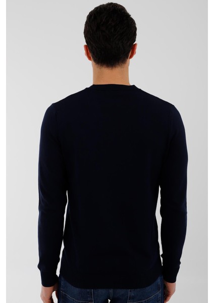 Lacivert V Yaka Triko Kazak modelleri