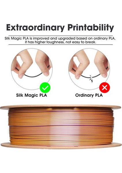 Epla-Silk Magic Filament Mor-Altın 1.75MM 1 kg