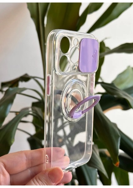 iPhone 13 Pro Şeffaf Ve Mor Detaylı Silikon Kılıf fiyatları