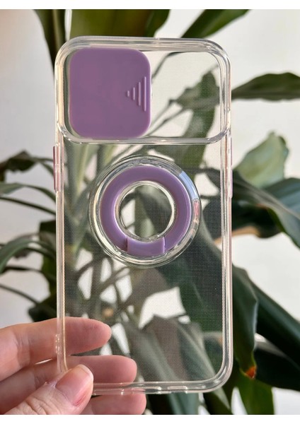 iPhone 13 Pro Şeffaf Ve Mor Detaylı Silikon Kılıf modelleri