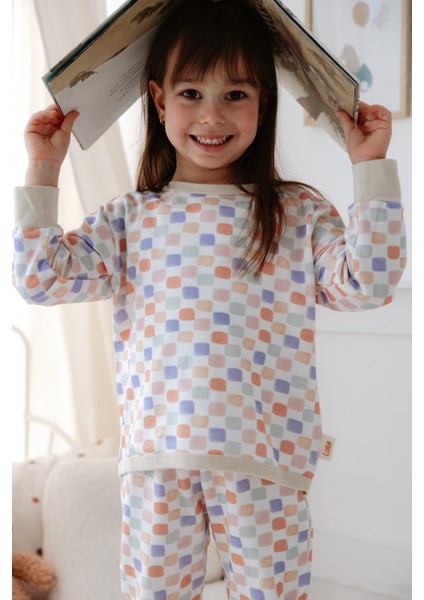 Bebek Çocuk Pijama Takımı 1.0 Tog, Modal & Pamuk - Pastel Damalı