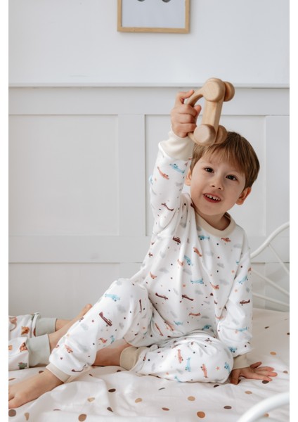 Bebek Çocuk Pijama Takımı 1.0 Tog, Modal & Pamuk - Uçaklar