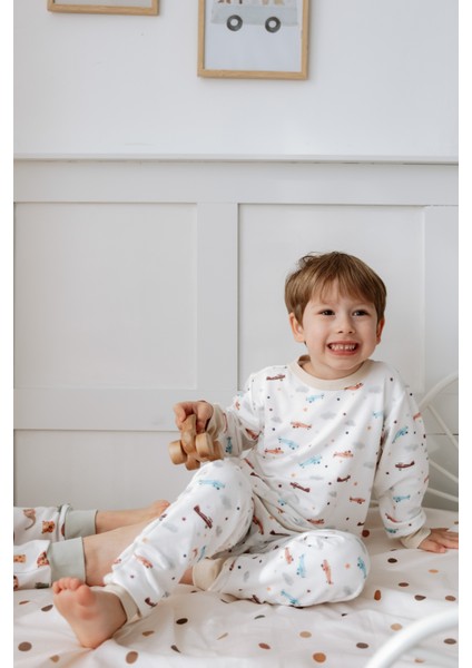 Bebek Çocuk Pijama Takımı 1.0 Tog, Modal & Pamuk - Uçaklar