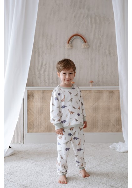 Bebek Çocuk Pijama Takımı 1.0 Tog, Modal & Pamuk - Dinozorlar