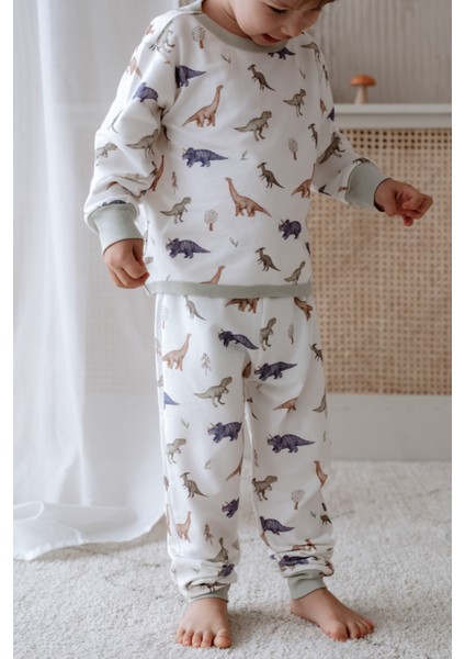 Bebek Çocuk Pijama Takımı 1.0 Tog, Modal & Pamuk - Dinozorlar