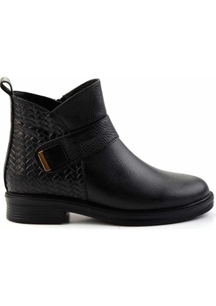 Siyah Siyah Leather Kadın Bot & Bootie K02531270003