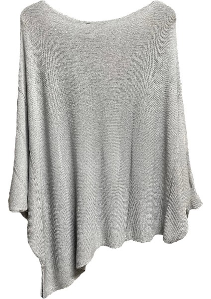 Merserize Oversize Asimetrik Tek Cepli Triko-Gri fiyatları