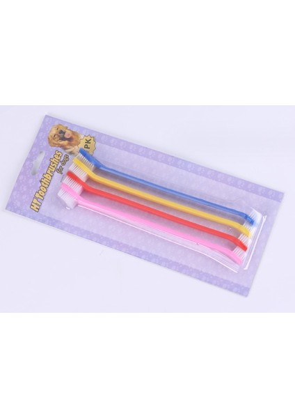Çift Taraflı Kedi Köpek Diş Fırçası 4 Lü Set modelleri