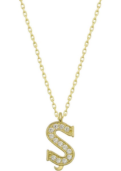 925 Ayar Gümüş Ş Harfi Kadın Gümüş Kolye