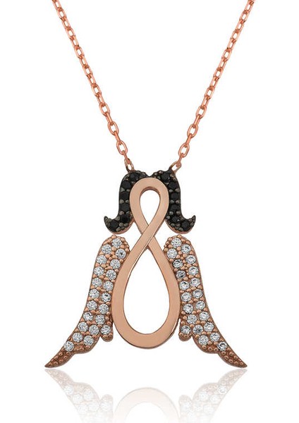 925 Ayar Gümüş Sonsuz Melek Kadın Gümüş Kolye