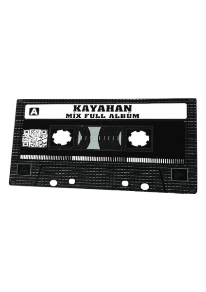 Kayahan Mix Full Albüm Yazılı Teyp Kaset Tasarımlı Ahşap Mdf Duvar Süsü