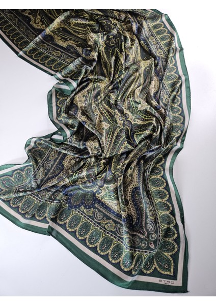 Etro Vual Ipek Şal Şal Desen Yeşil fiyatları