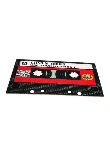 Guns N Roses Use Your Illusıon Yazılı Teyp Kaset Tasarımlı Ahşap Mdf Duvar Süsü fiyatları