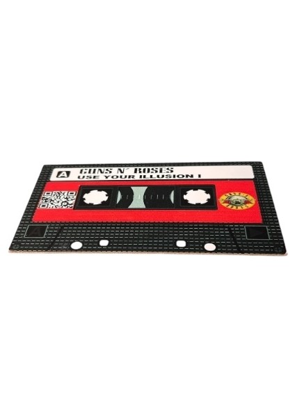 Guns N Roses Use Your Illusıon Yazılı Teyp Kaset Tasarımlı Ahşap Mdf Duvar Süsü indirimleri