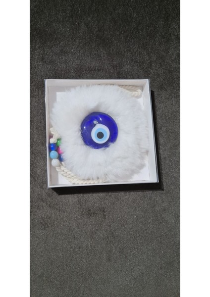 Beyaz Pelüş Dekoratif Nazarsüsü Ev ve Ofis Için Şık Modern Bohem Nazar Boncuklu Duvar Süsü Aksesuar fırsatları