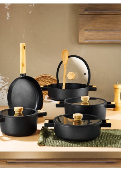 Matilda Alüminyum Döküm 9 Parça Tencere Seti