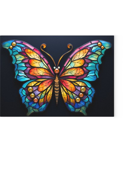 Kelebek Çizim Tasarımlı Temperli Cam Kesme Tahtası - Şık ve Dayanıklı modelleri