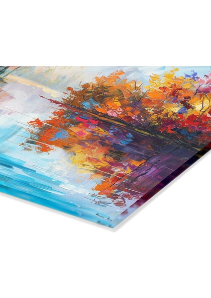 Zarif Sokak Lambası Tasarımlı Cam Kesme Tahtası - Temperli, Kaymaz, Çizilmez, Temizlemesi Kolay modelleri