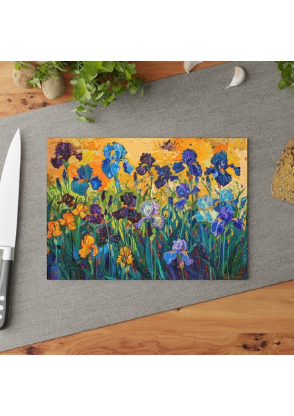 Şık Temperli Cam Kesme Tahtası - Kaymaz ve Çizilmez - Kolay Temizlenebilir