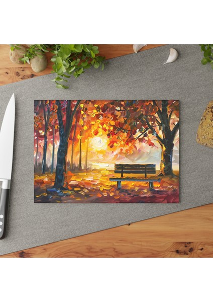 Reflektif Temperli Cam Kesme Tahtası - Şık, Kaymaz Yüzeyli, Çizilmez - Kolay Temizlenebilir